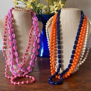 Vintage Acrylic Bead Necklace Lot